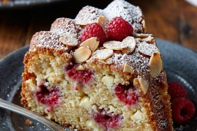 White Chocolate and Raspberry Cake