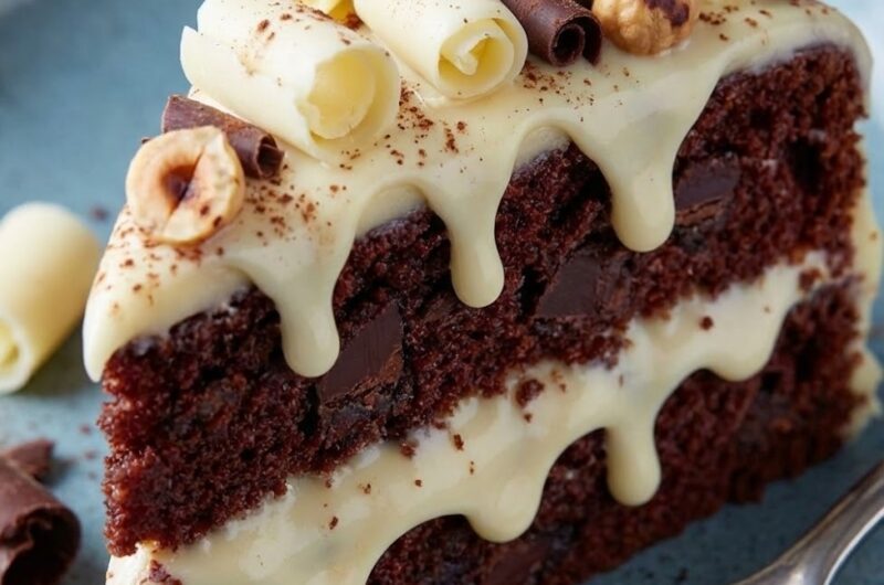 Mary Berry Chocolate Cake with White Chocolate Icing Recipe