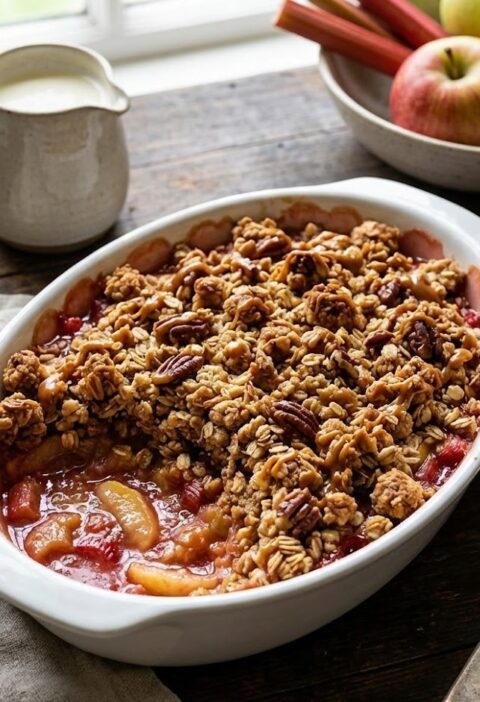 Mary Berry Apple and Rhubarb Crumble Recipe