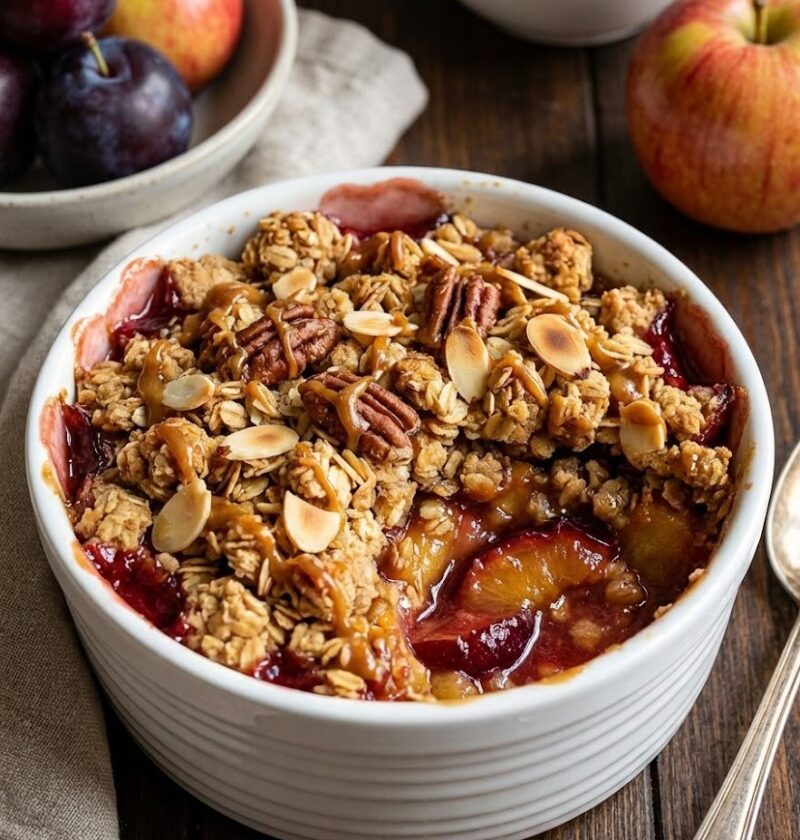 Mary Berry Apple and Plum Crumble Recipe