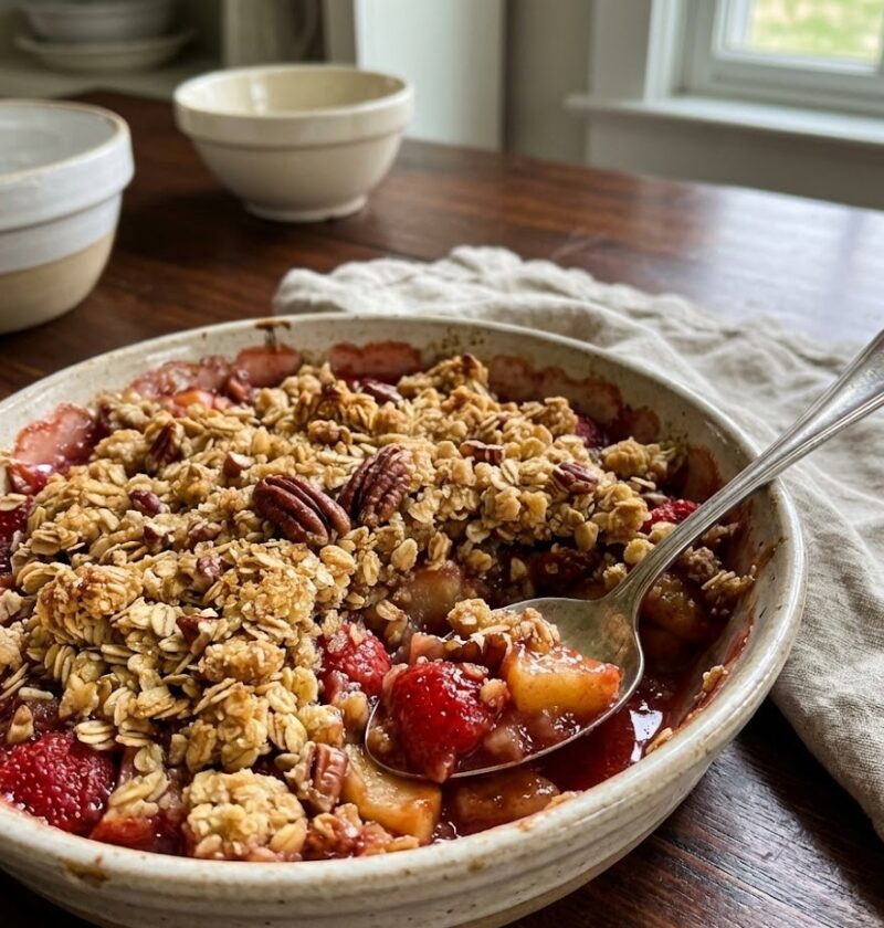 Mary Berry Apple and Strawberry Crumble Recipe