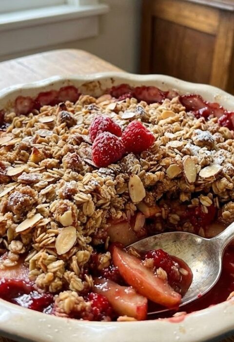 Mary Berry Apple and Raspberry Crumble Recipe