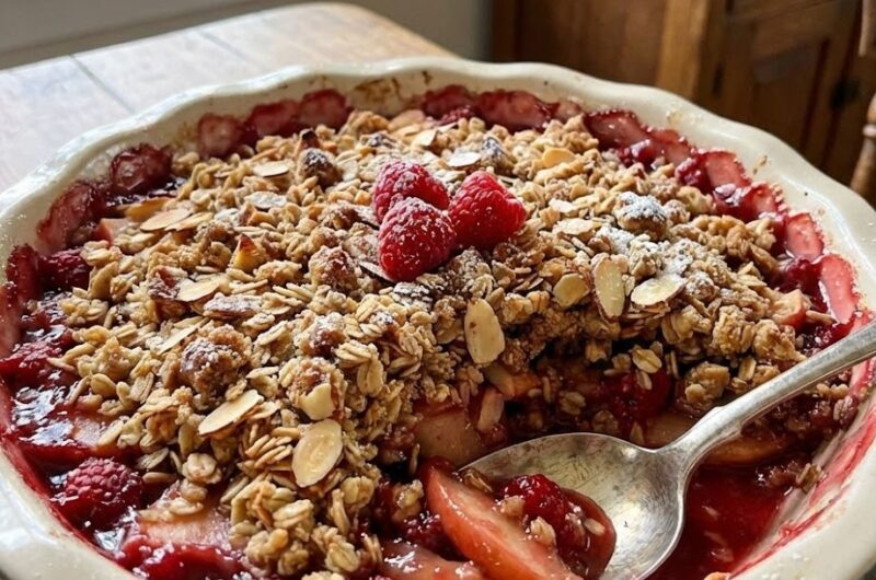 Mary Berry Apple and Raspberry Crumble Recipe