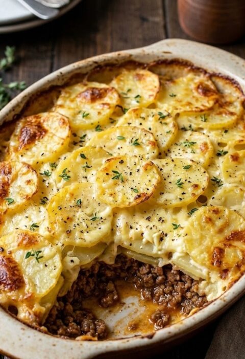 Mary Berry Cottage Pie with Dauphinoise Potatoes Recipe