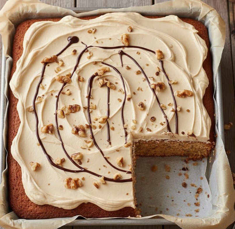 Mary Berry Coffee and Walnut Traybake