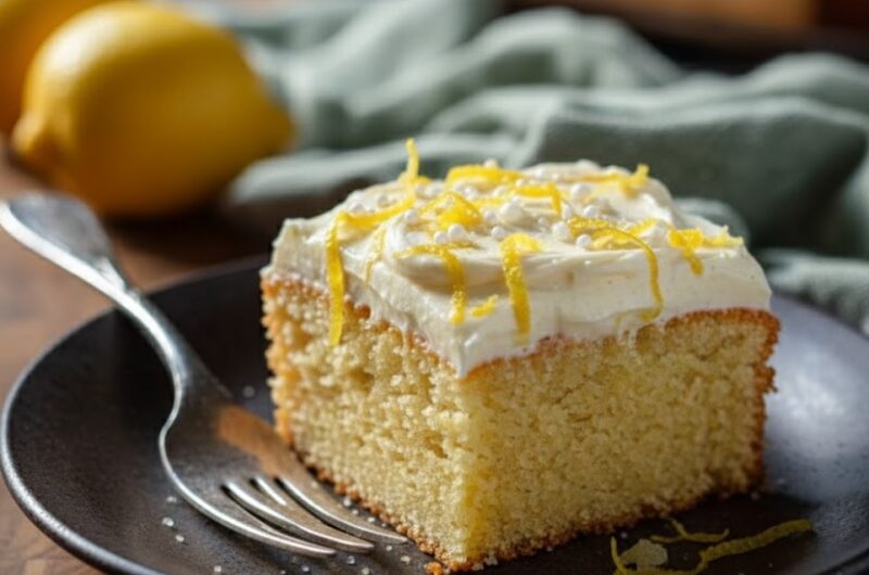 Mary Berry Lemon Drizzle Traybake Recipe