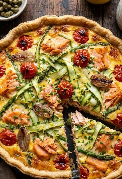 Mary Berry Salmon and Asparagus Quiche Recipe