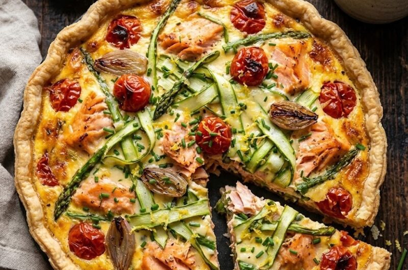 Mary Berry Salmon and Asparagus Quiche Recipe