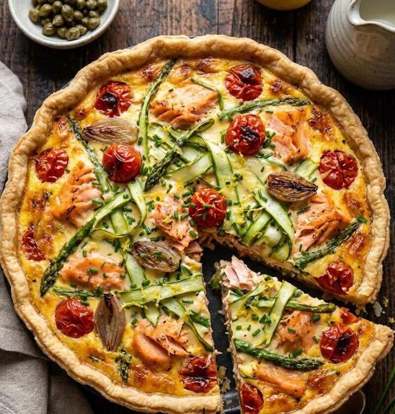 Mary Berry Salmon and Asparagus Quiche Recipe