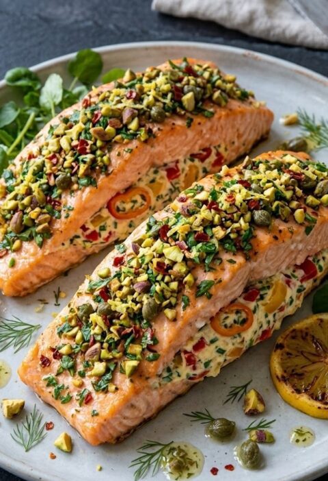 Mary Berry Salmon with Cream Cheese and Peppers Recipe