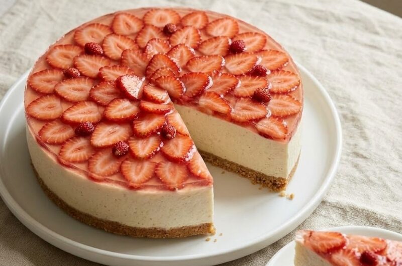 Mary Berry No-Bake Strawberry Cheesecake Recipe