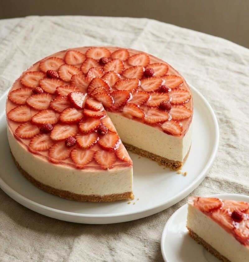 Mary Berry No-Bake Strawberry Cheesecake Recipe