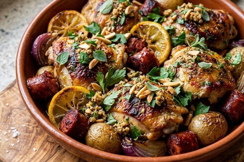 Mary Berry Mediterranean Chicken Thighs with Chorizo Recipe