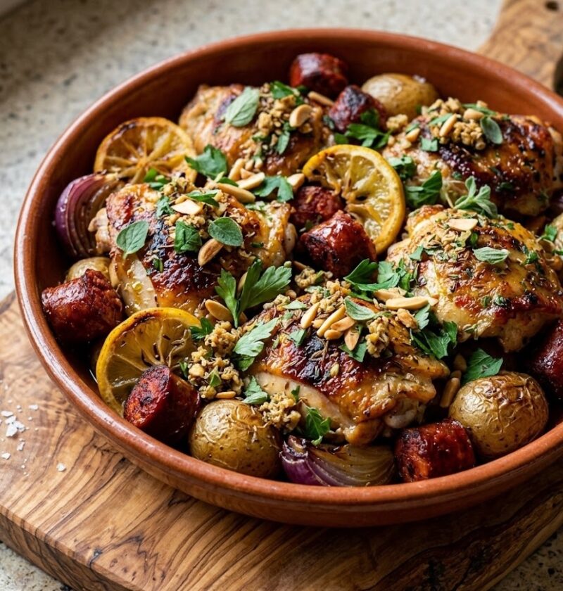 Mary Berry Mediterranean Chicken Thighs with Chorizo Recipe